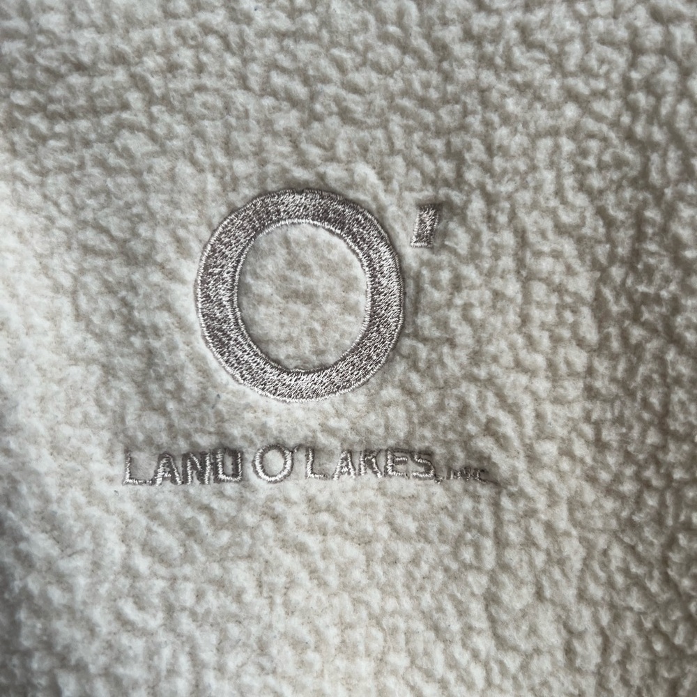 The North Face Cream Sherpa Fleece Vest Land O’Lakes Embroidery Size L - Picture 6 of 12